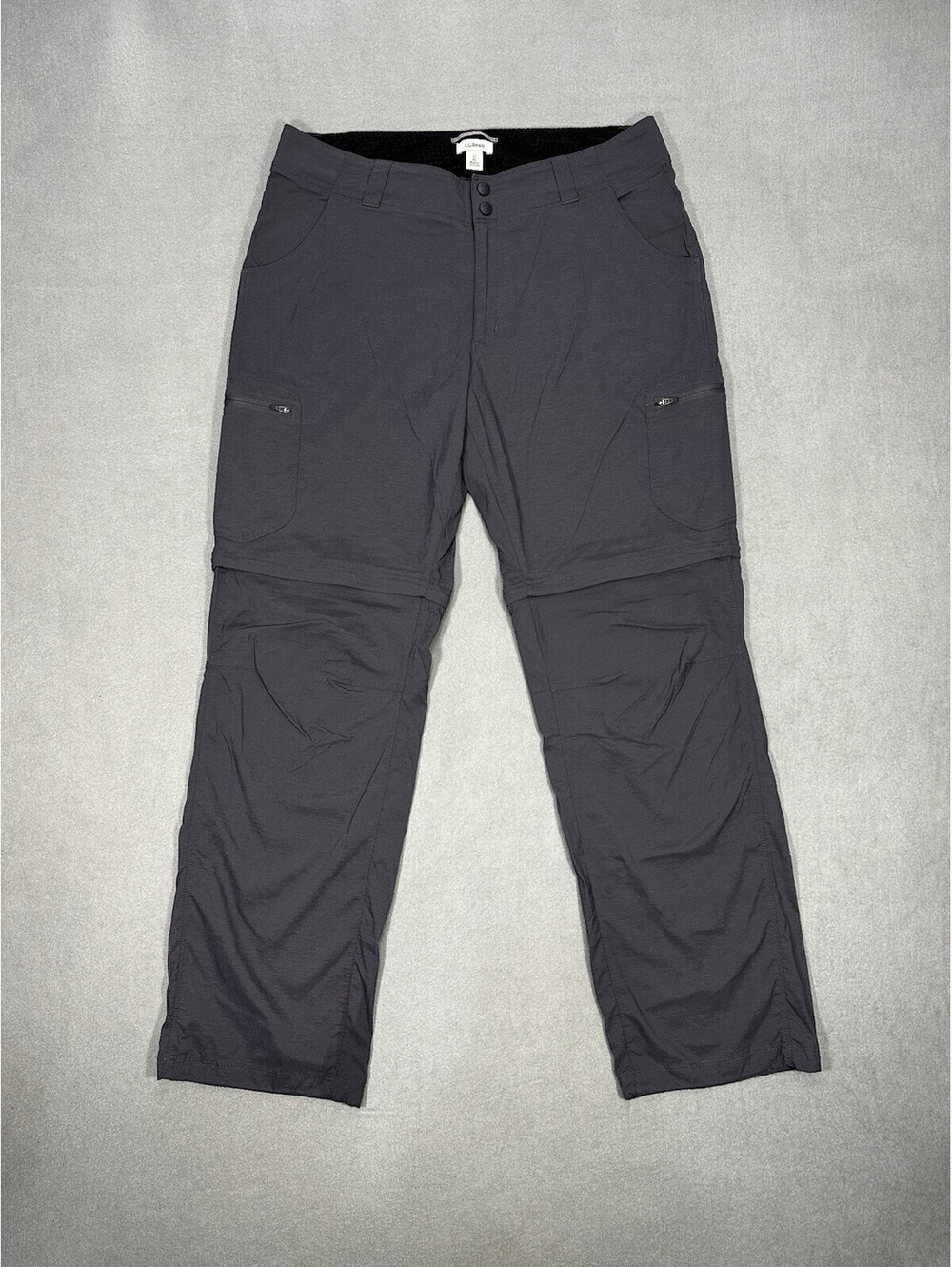 L.L. Bean Women’s Convertible Zip Off Hiking Pants Size 12 Gray Outdoor